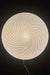 Stor vintage Murano plafond loftlampe / væglampe. Mundblæst hvid opal glas med swirl og messing bund. E27 fatning. Håndlavet i Italien, 1970erne. D:42 cm⁠⁠ H:17 cm