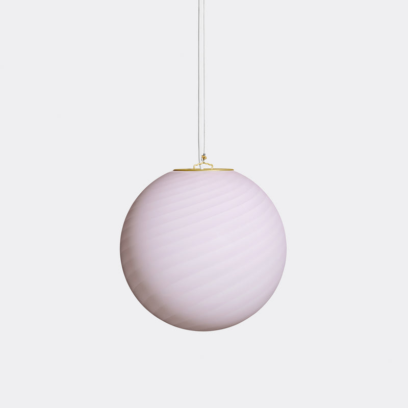 Murano Candy pendant soft pink swirl D:30