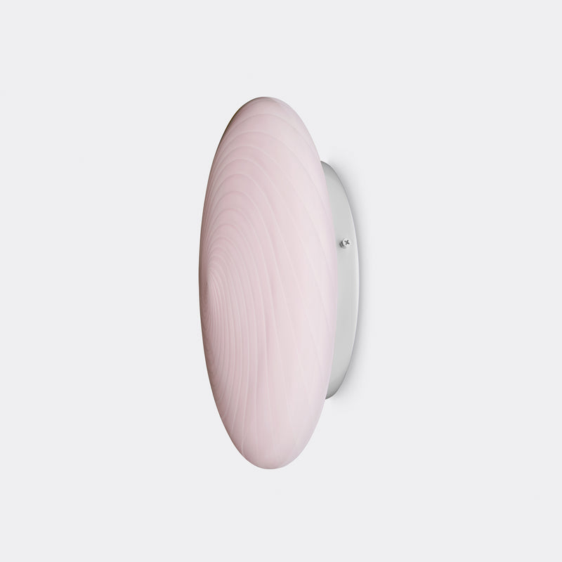 Murano Candy plafond blød lyserød swirl D:30 cm