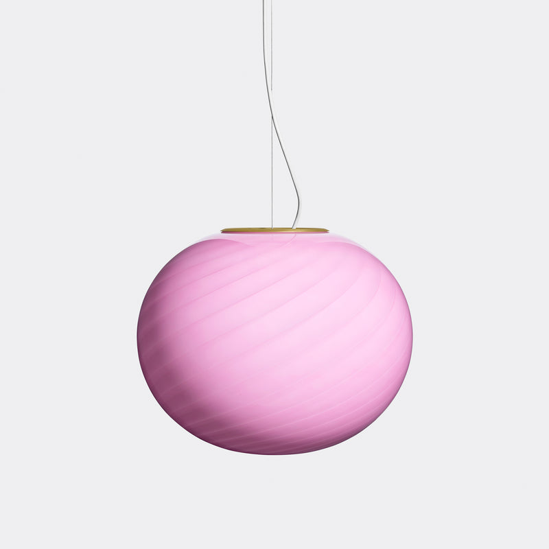 Large Murano Candy oval pendant bubble gum pink D: 40 cm