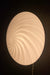 Vintage Murano plafond loftlampe / væglampe. Mundblæst hvid opal glas med swirl og hvid bund. 2x E27 fatning. Håndlavet i Italien, 1970erne. D:30 cm⁠⁠ H:12 cm