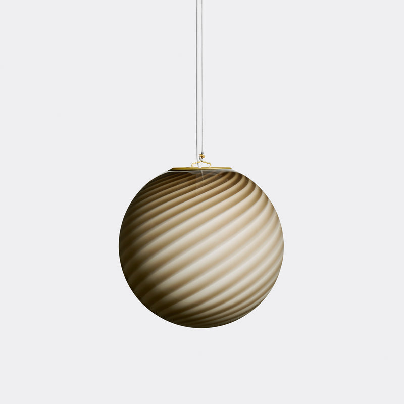 Murano round swirl gray brown ceiling lamp pendant D: 30 cm