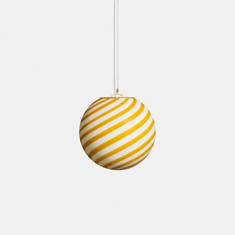 Murano Candy pendant yellow/white swirl d: 20 cm