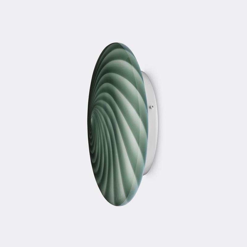 Murano Candy flush mount petrolium green swirl D: 30 cm