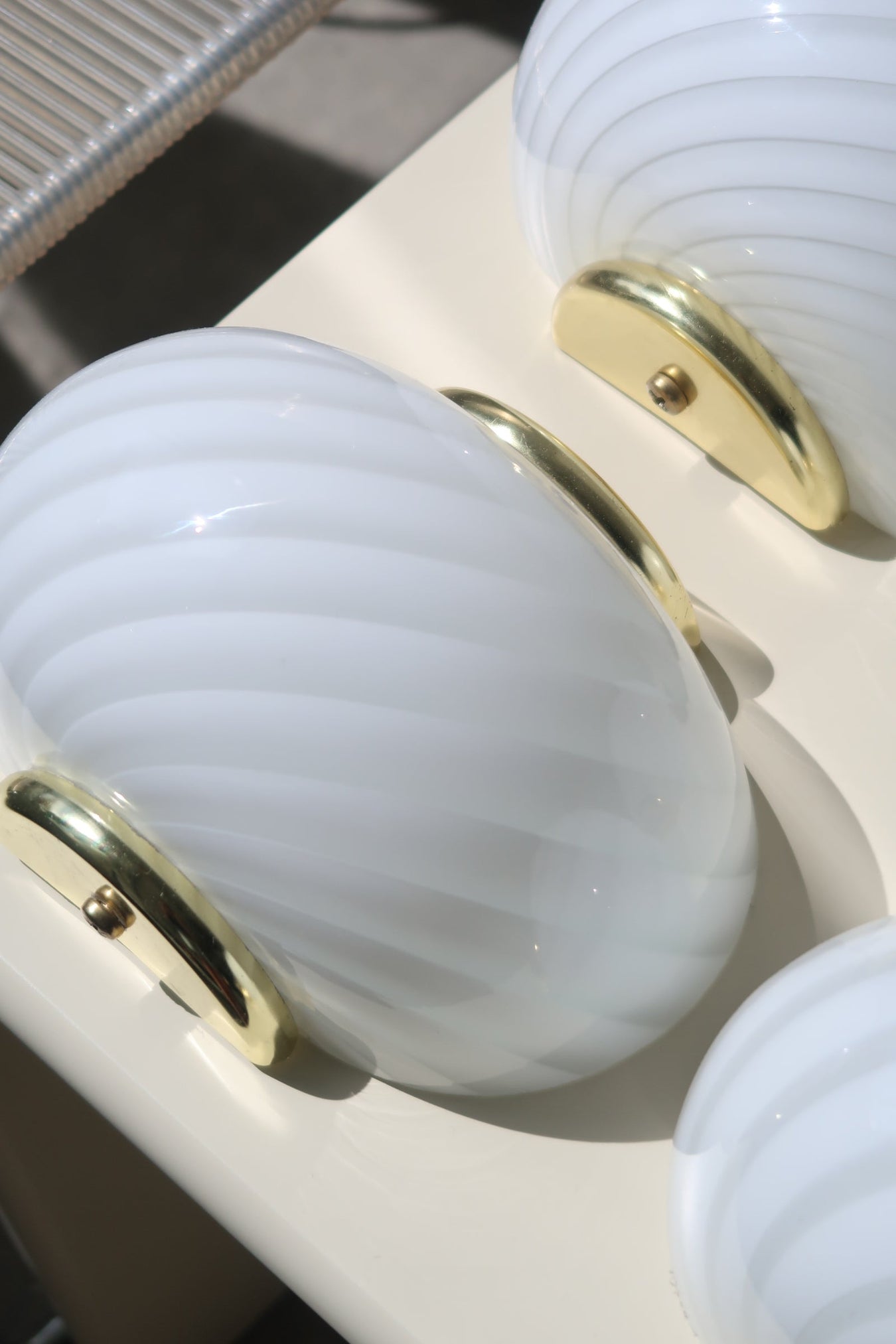 Vintage Murano væglampe lampe som natlampe eller væglampe i mundblæst glas med swirl