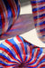 Vintage Murano skål i dybe nuancer af rød, blå og kobber. Mundblæst i glas i en teknik som primært er kendt fra glashusene Venini, Gio Ponti og Fratelli Toso. Håndlavet i Italien, 1970erne. 