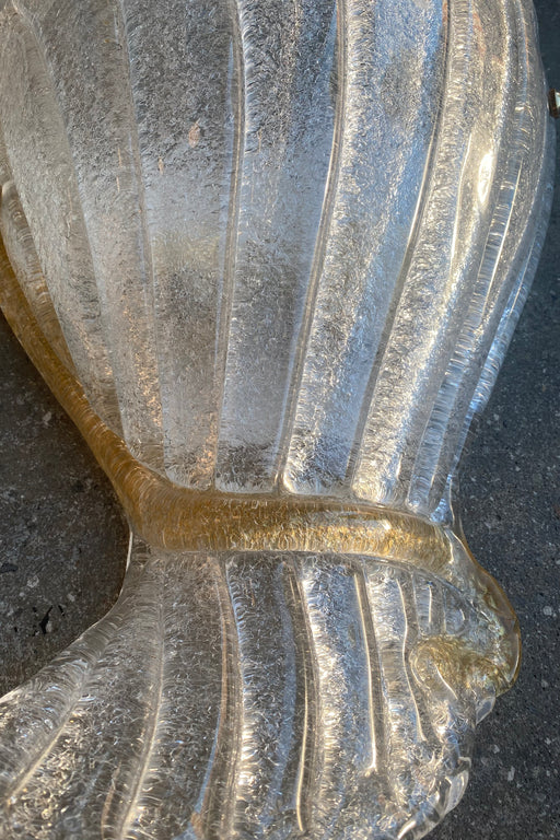 XL Vintage Murano Regency væglampe. Mundblæst glas med messing skruer på siden. 2x E27 fatning. Håndlavet i Italien, 1980/90erne. 