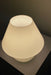 Vintage Murano baby mushroom bordlampe. Mundblæst i hvid glas med swirl mønster. Håndlavet i Italien, 1970erne, og kommer med ny hvid ledning. H:18,5 cm D:17 cm