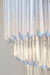 Smuk vintage Murano quadriedri lysekrone. Lysekronen består af 54 mundblæste quadriedri prismer / glasstave i en transparent glas sat på krom stel. Håndlavet i Italien. Størrelsen gør den perfekt til stue, køkken og hall - kan også benyttes som en ekstraordinær lampe i soveværelset eller walk-in closet. ⁠ ⁠
