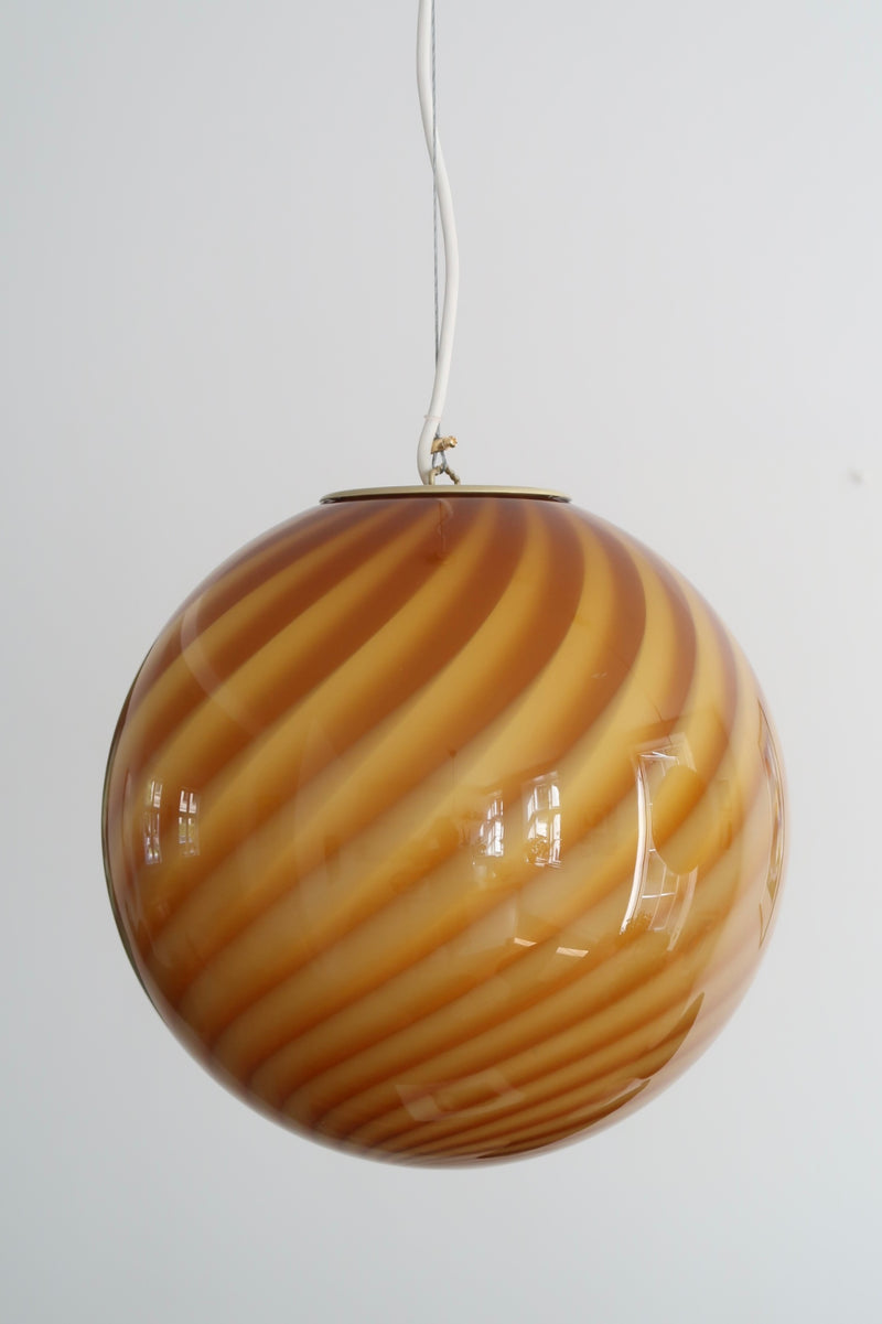 Murano Candy pendant orange amber swirl D: 30 cm