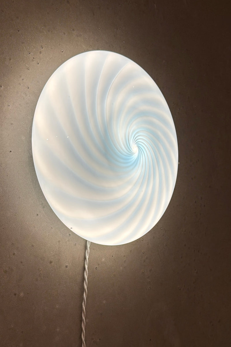 Murano Candy ceiling blue swirl D: 30 cm