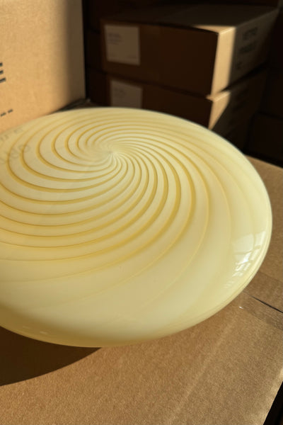 Murano Candy Plafond Yellow Swirl D: 30 cm