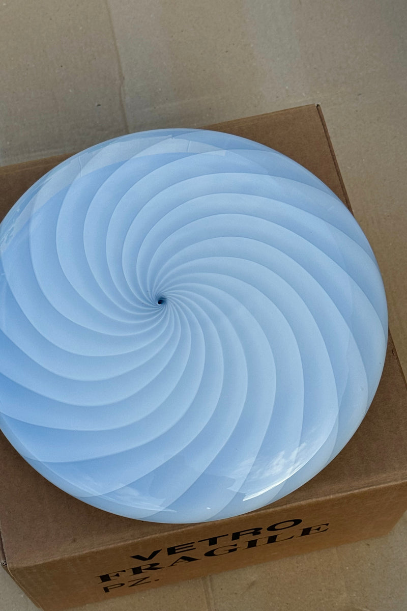 <tc>Murano Candy flush mount light with soft blue swirl D: 30 cm</tc>