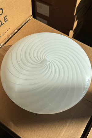 Murano Candy Plafond White Swirl D: 30 cm