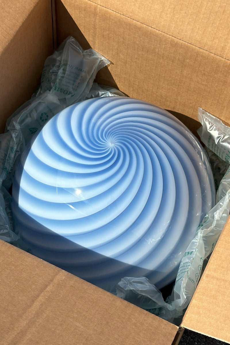 Murano Candy pendant light blue swirl D: 30 cm