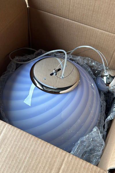 Large Murano Candy pendant lavender swirl D: 40 cm
