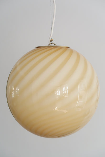 Murano Candy pendant yellow swirl D: 30 cm