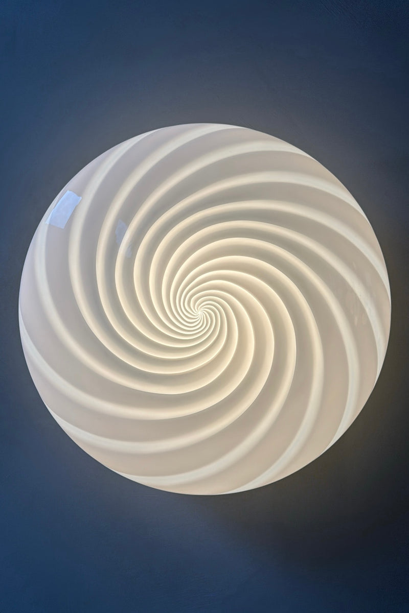 Murano swirl plafond loftlampe / væglampe med messing D:30 cm