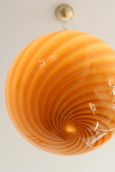 Murano Candy pendant orange amber swirl D: 30 cm