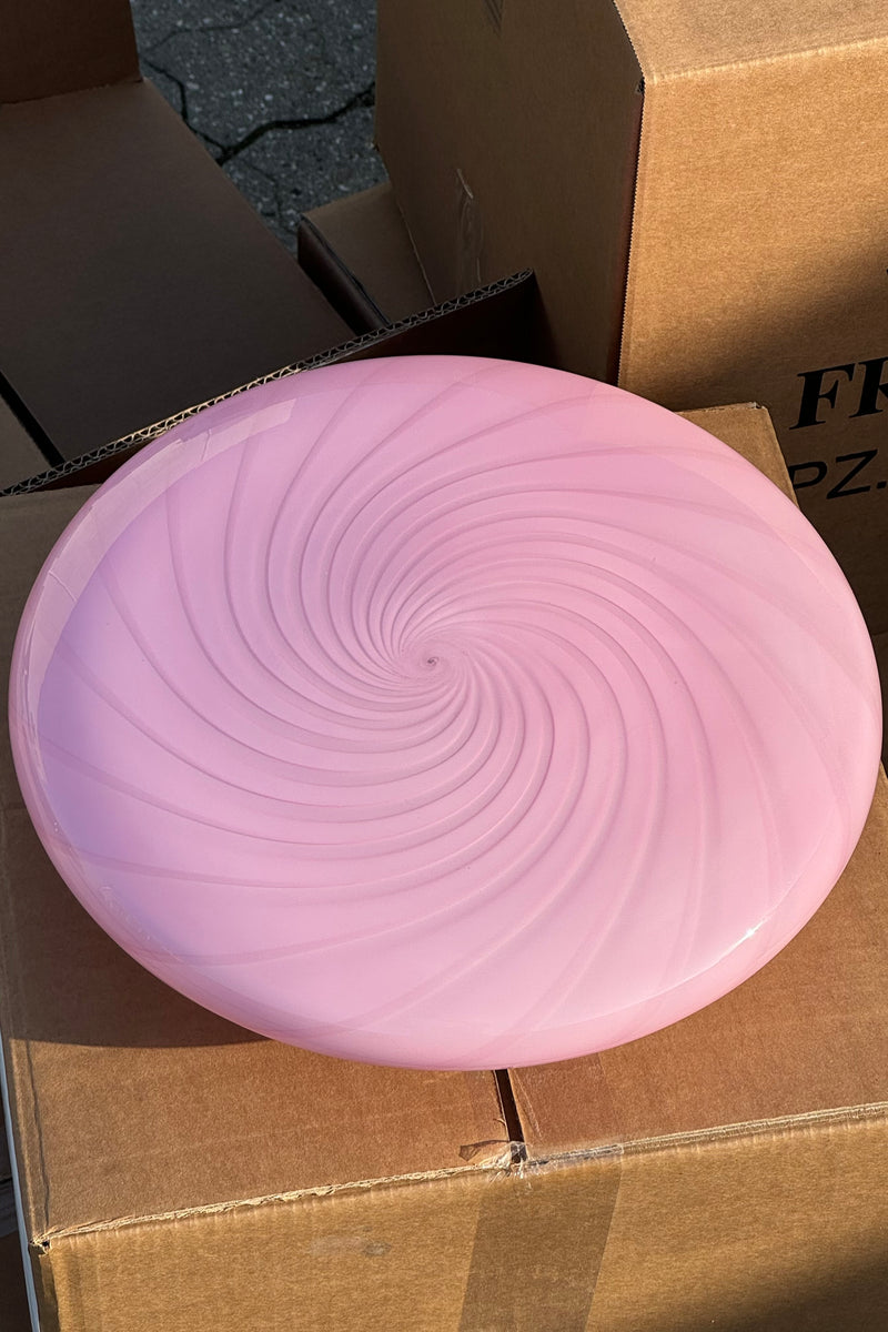 Murano Candy plafond bubble gum lyserød swirl D:30 cm