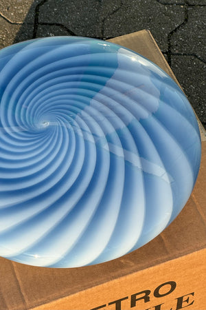 Murano Candy plafond blå swirl D:30 cm