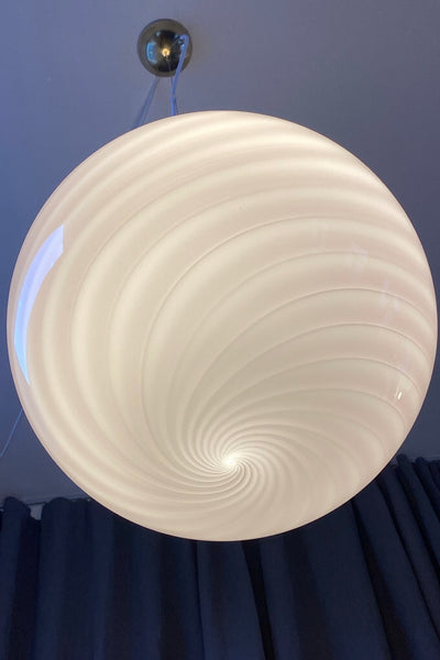 Large Murano Candy pendant light amethyst purple swirl D: 40 cm