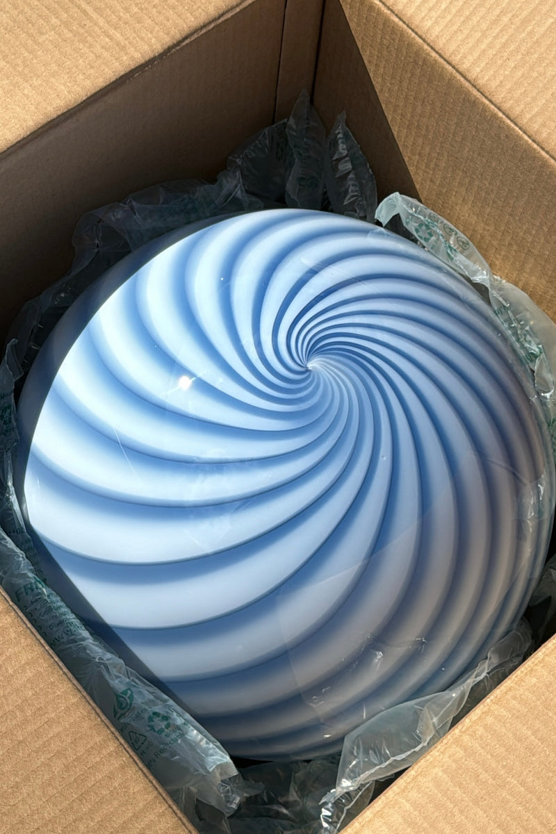 Large Murano Candy pendant light blue swirl D: 40 cm