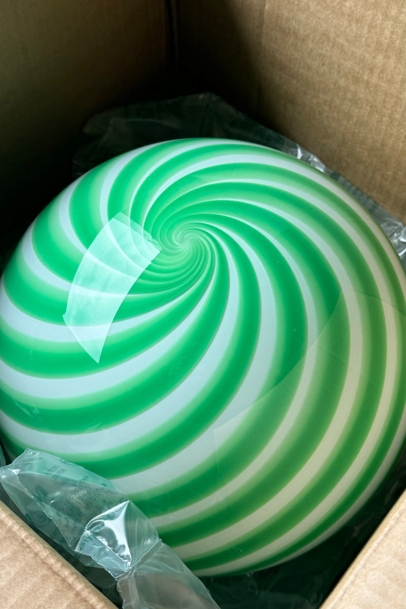 Murano Candy pendant light green/white swirl D:30 cm (2nd assortment - not sent)