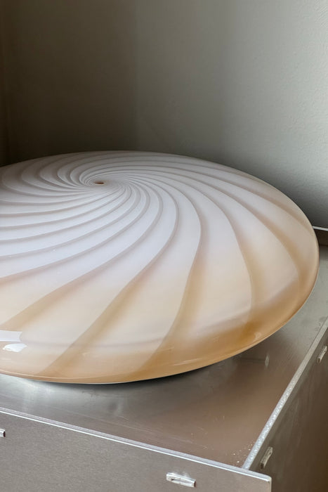 Murano Candy plafond karamel creme swirl D:30 cm