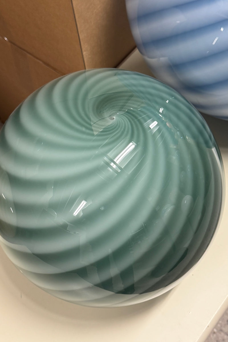 Murano Candy pendant light petroleum green swirl D:30 cm (2nd assortment - not sent)