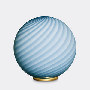 Murano Candy gulvlampe blå swirl D:40 cm