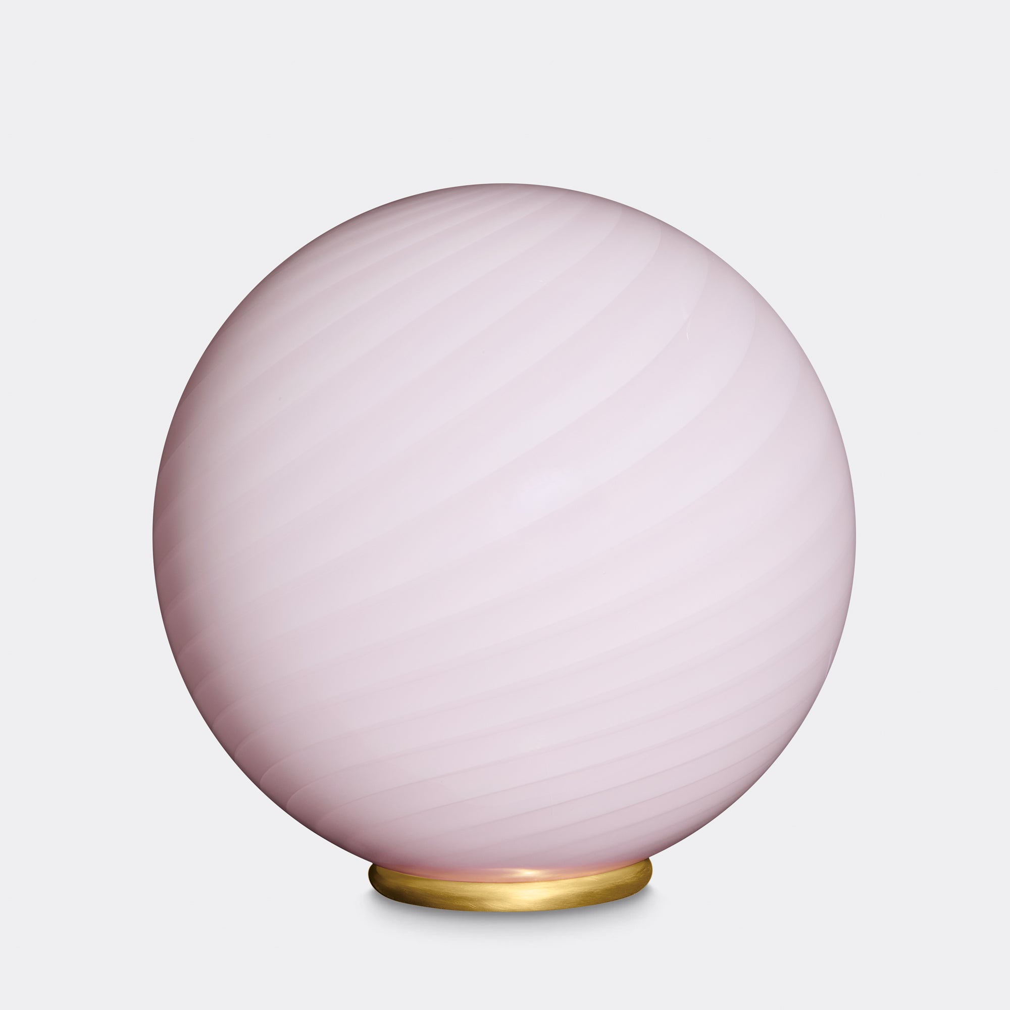 Murano Candy gulvlampe blød lyserød swirl D:40 cm