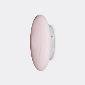 Murano Candy plafond blød lyserød swirl D:30 cm