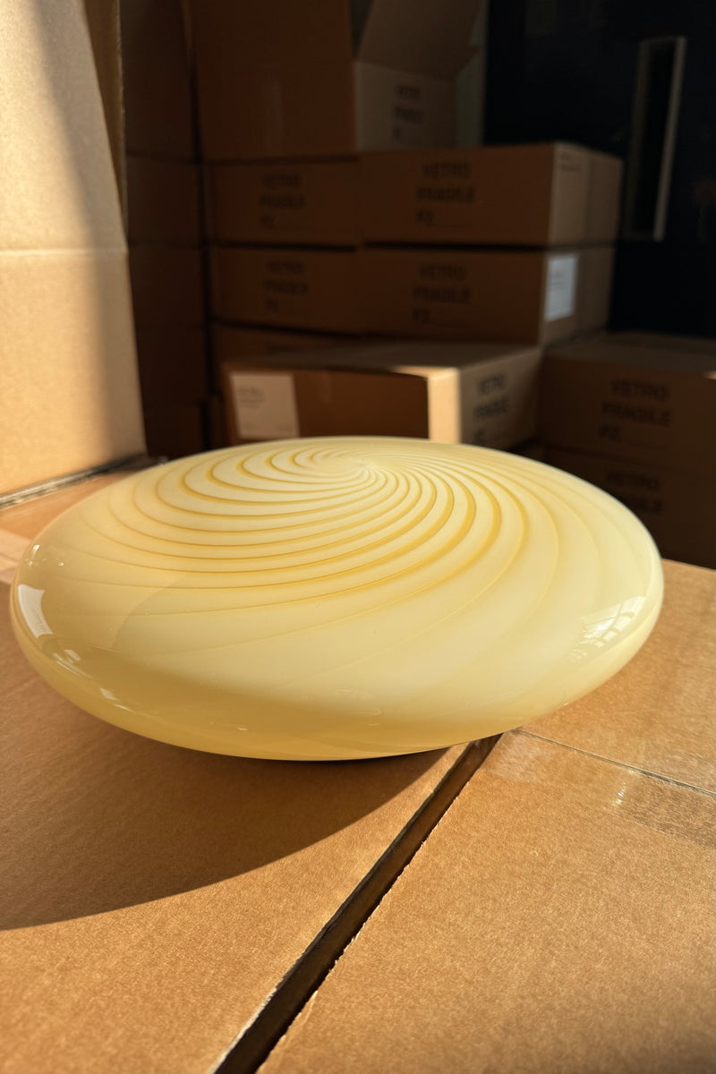 Murano Candy Plafond Yellow Swirl D: 30 cm