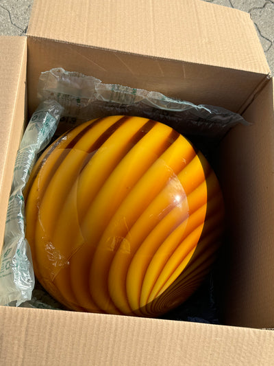 Large Murano Candy Pendel Rav Orange Swirl D: 40 cm (2.