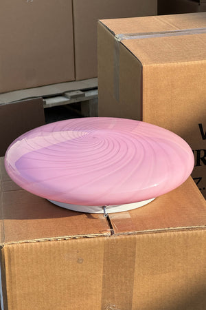 Murano Candy plafond bubble gum lyserød swirl D:30 cm