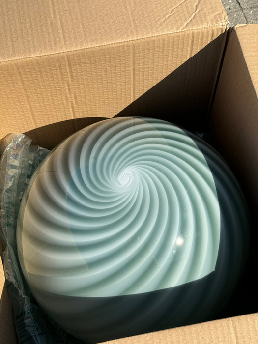 Large Murano Candy pendant light petroleum green swirl D: 40 cm (2nd assortment)