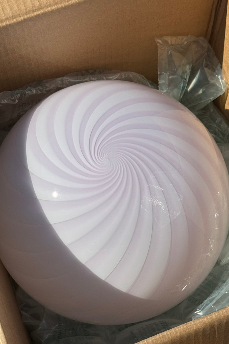 Murano Candy pendel blød lyserød swirl D:30