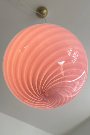 Murano Candy pendel bubble gum lyserød D:30 cm