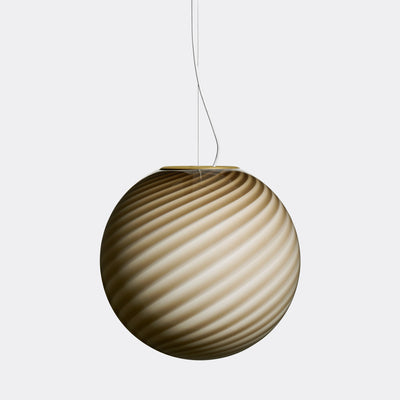 Large Murano Candy pendant light gray brown swirl D: 40 cm