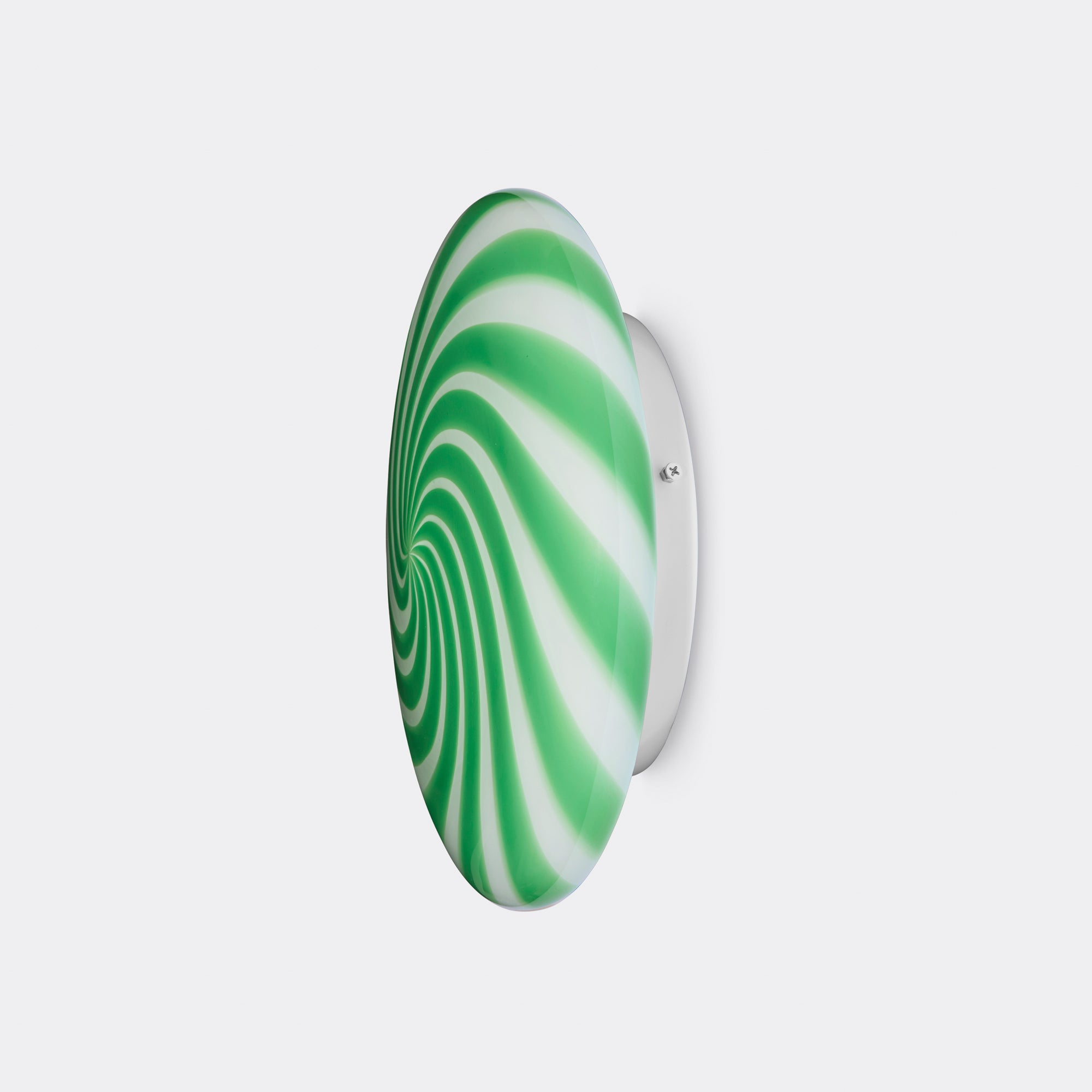 Murano Candy flush mount green/white swirl D: 30 cm