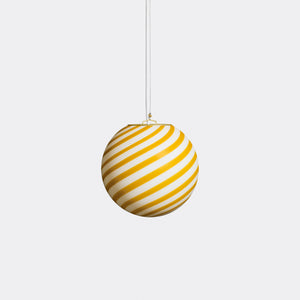 Murano Candy pendant yellow/white swirl d: 20 cm