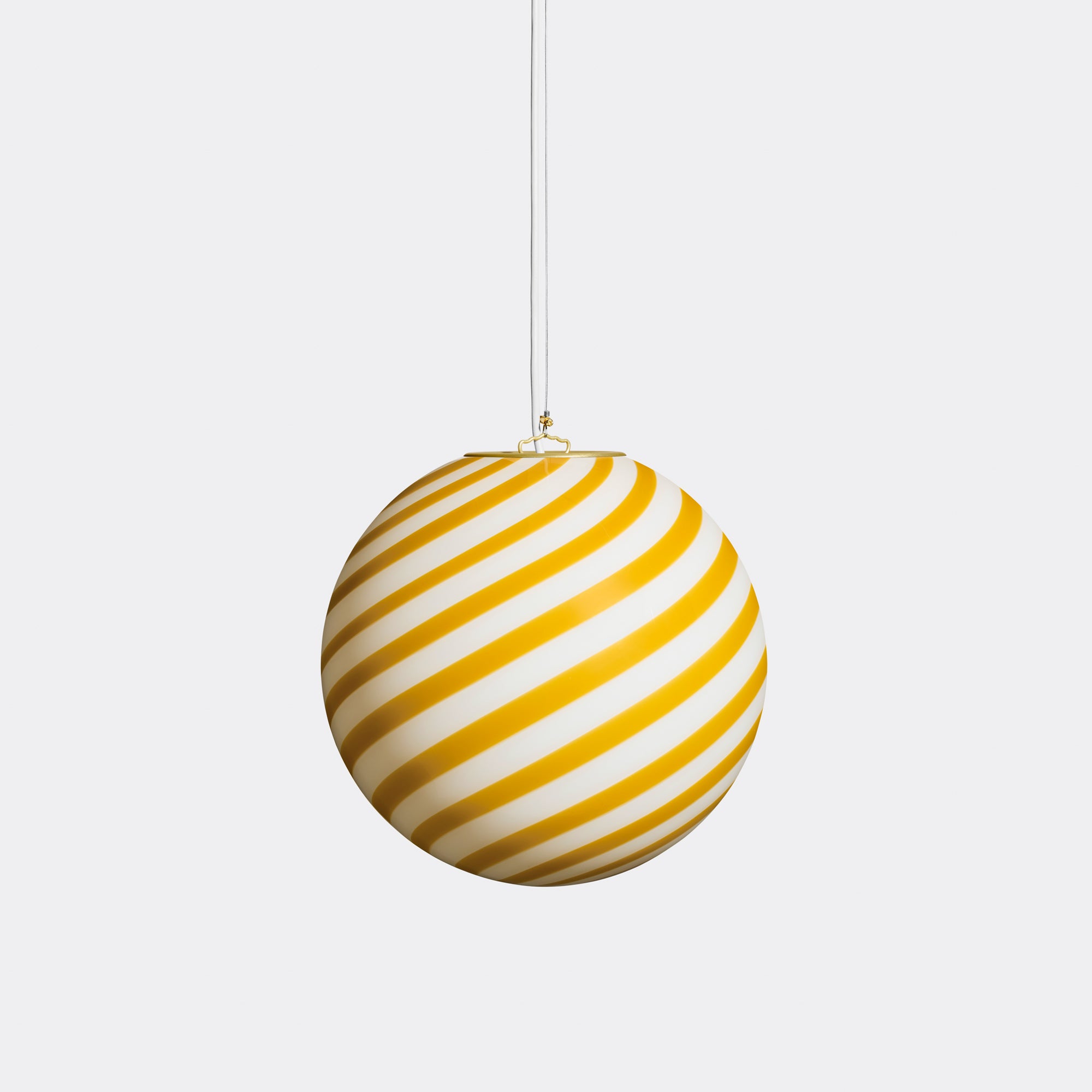 Murano Candy pendant yellow/white swirl D: 30 cm