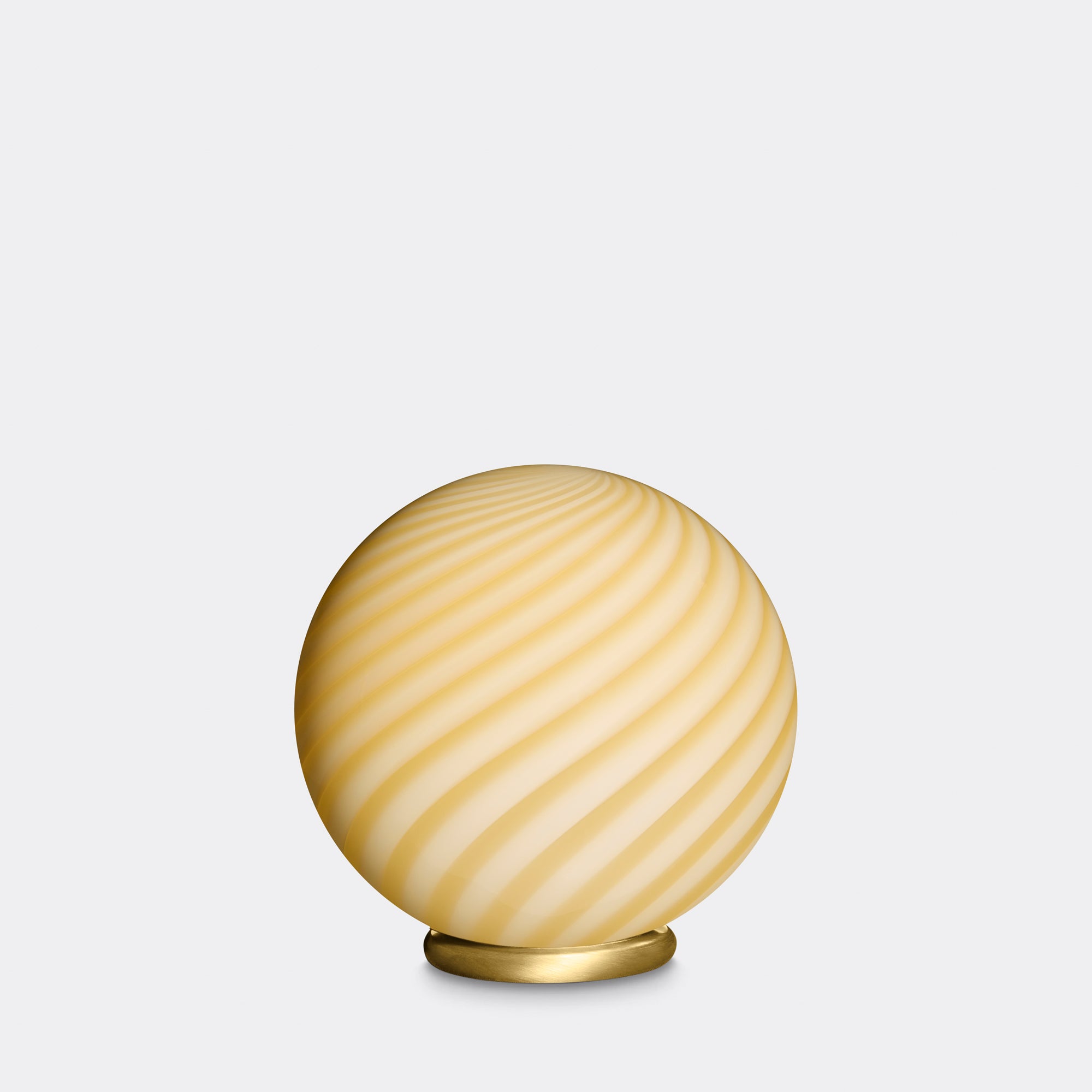 Murano Candy Table Lamp Yellow Swirl D:20 cm
