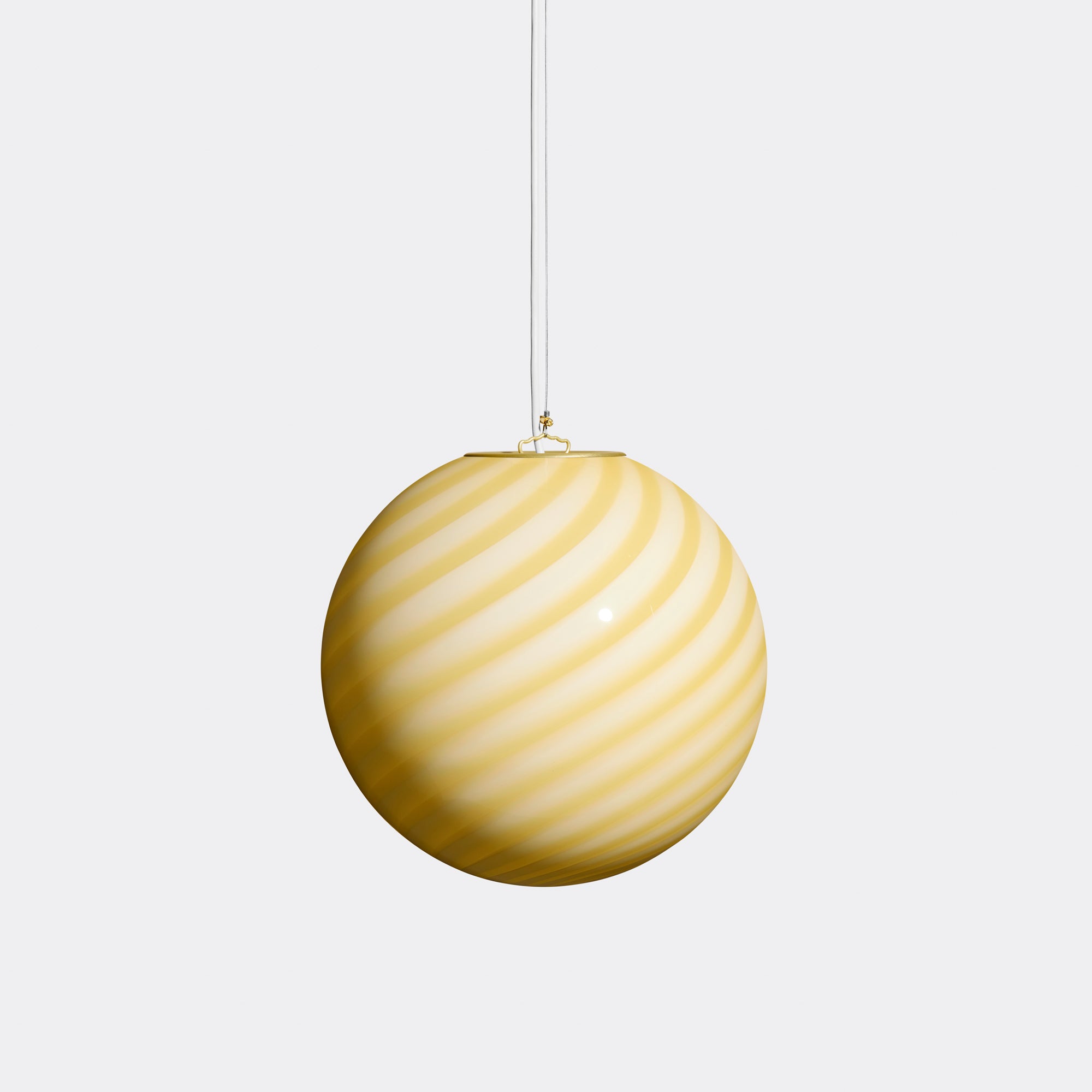 Murano Candy pendant yellow swirl D: 30 cm