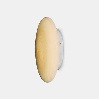 Murano Candy plafond gul swirl D:30 cm