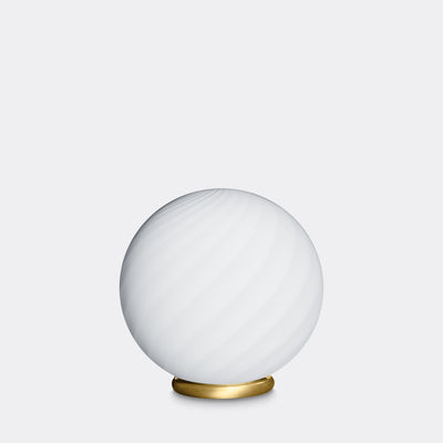 Murano Candy bordlampe hvid swirl D:20 cm