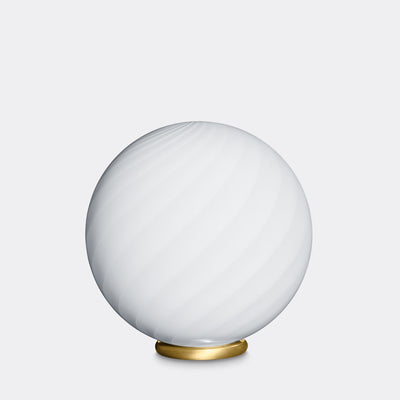 Murano Candy table lamp white swirl D:20 cm