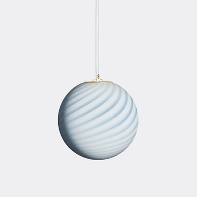 Murano Candy pendant light blue swirl d: 30 cm