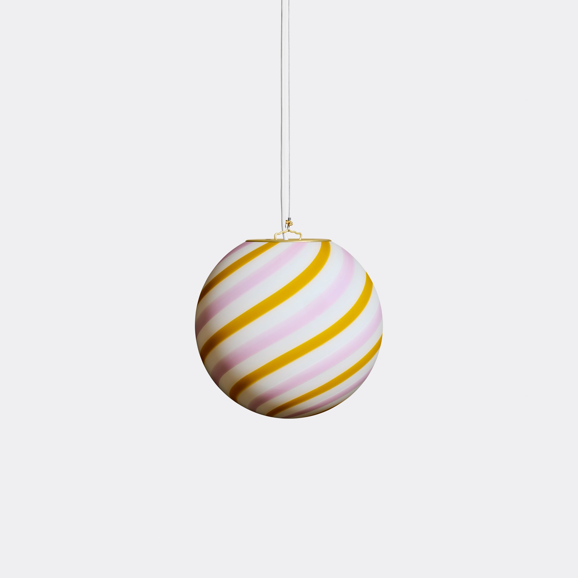 Murano Candy pendant yellow/pink swirl d: 20 cm